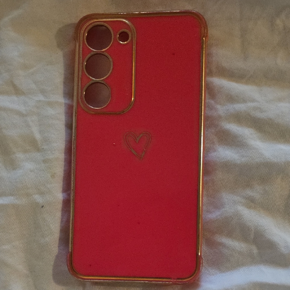 Vibrant Pink Heart Phone Case For S24 Plus